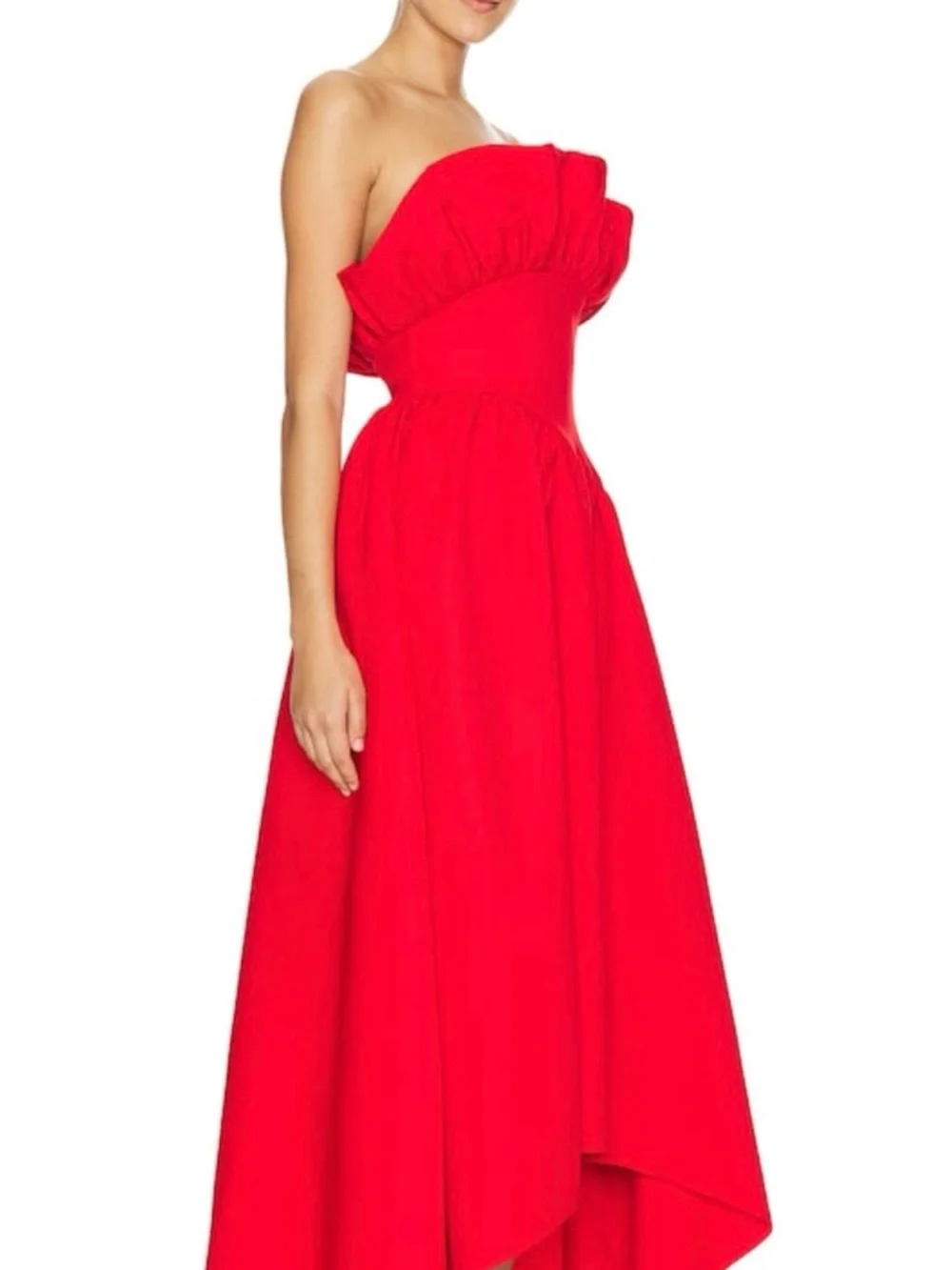 REVOLVE ELLIATT Laurel Dress Red XS | High-Low Hem Elegant Wedding Guest Dress - Picture 2 of 9